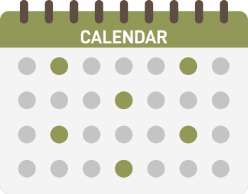 calendar with multiple dates marked